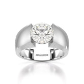 3 CT Round Cut Lab Diamond Men's Ring